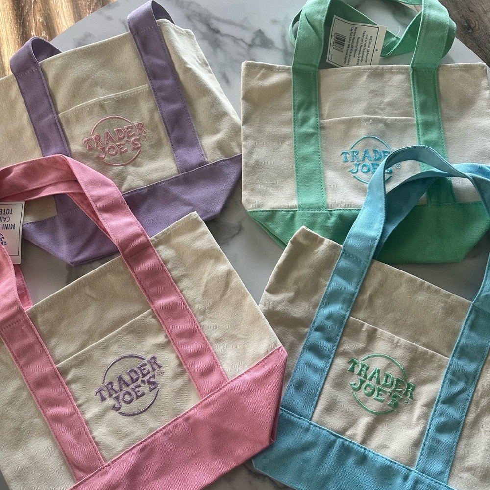 FULL SET Trader Joe's Canvas Tote Bags